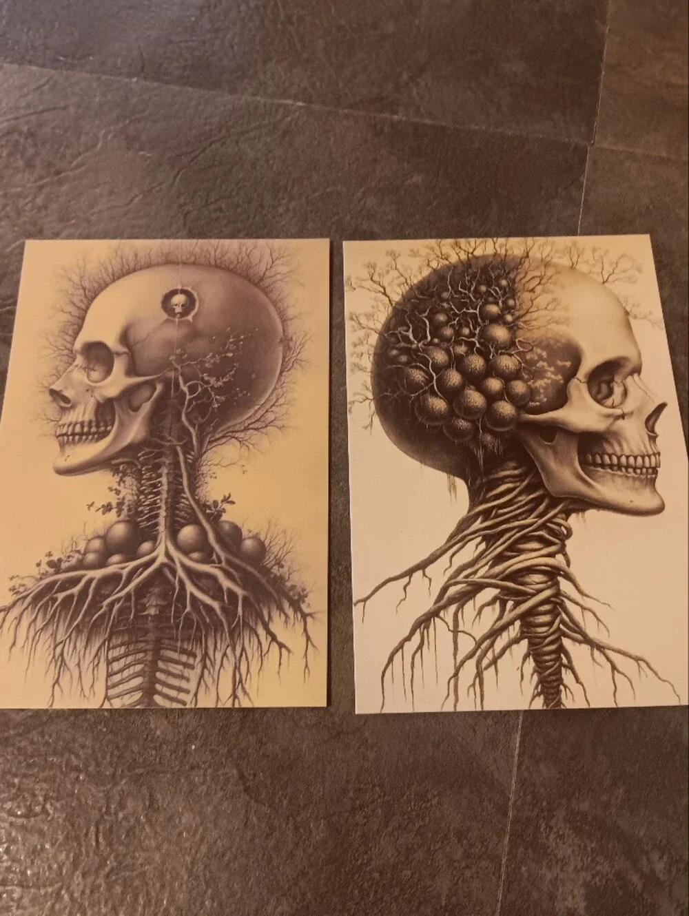 Dark Gothic Postcard Set Of 5, Academia Art Print Correspondence Notes 4x6